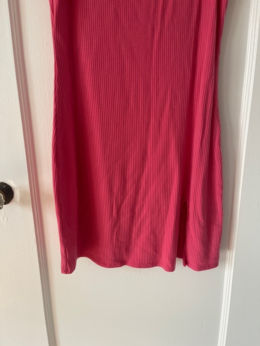 Reformation Pink Sleeveless Mock Ribbed Neck Mini Dress - Picture 5 of 9